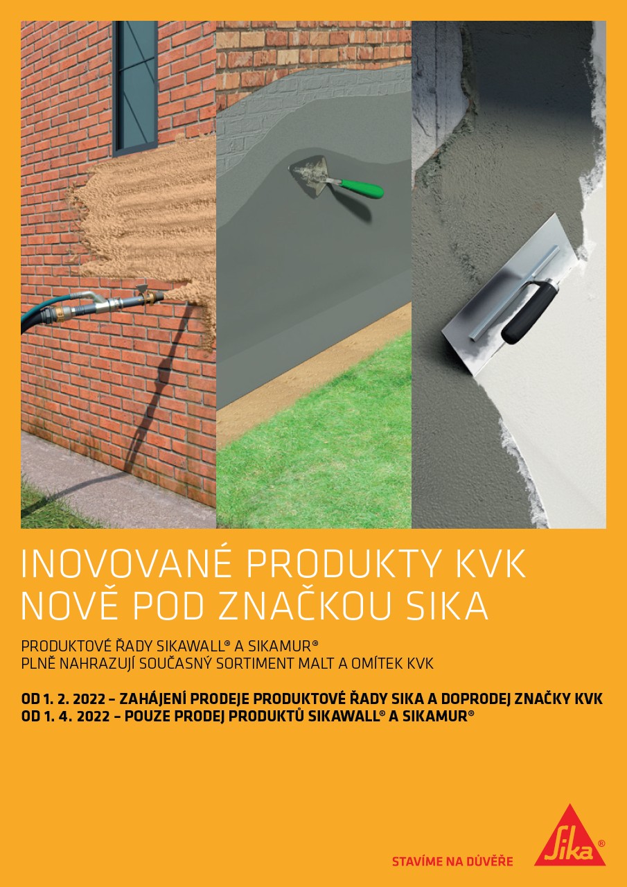 Inovované produkty KVK pod značkou Sika